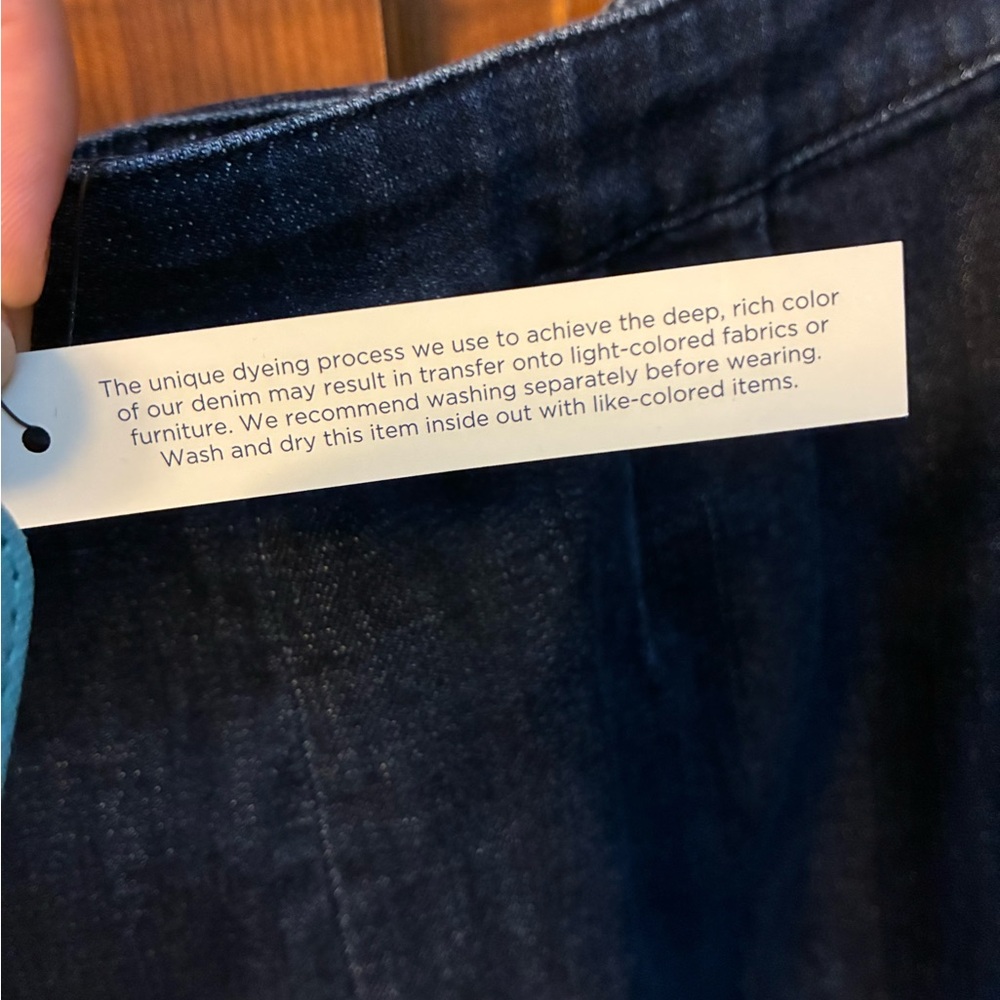 Talbots Denim Button Front A-Line Skirt - Picture 12 of 15